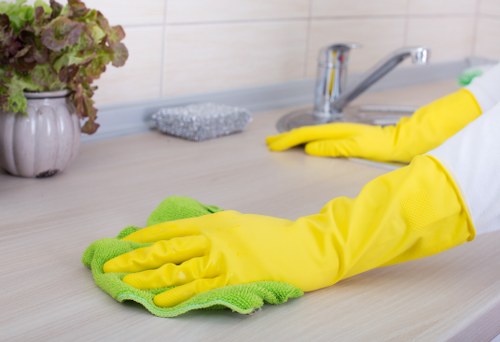 Local cleaners preparing a Barnes property for new occupants