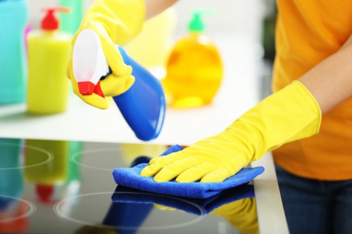 Local Barnes cleaner preparing a short-let property for the next guest arrival