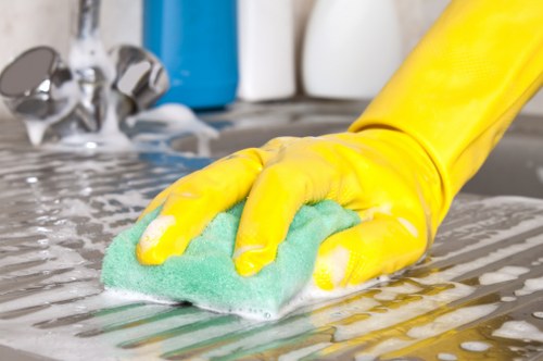 Local carpet cleaner working in a Barnes family home